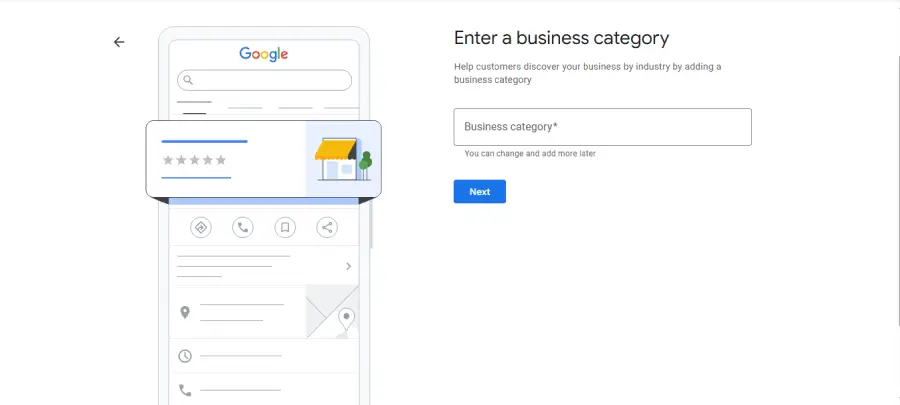 Izbor delatnosti prilikom otvaranja Google preduzeća i definisanja kategorije firme