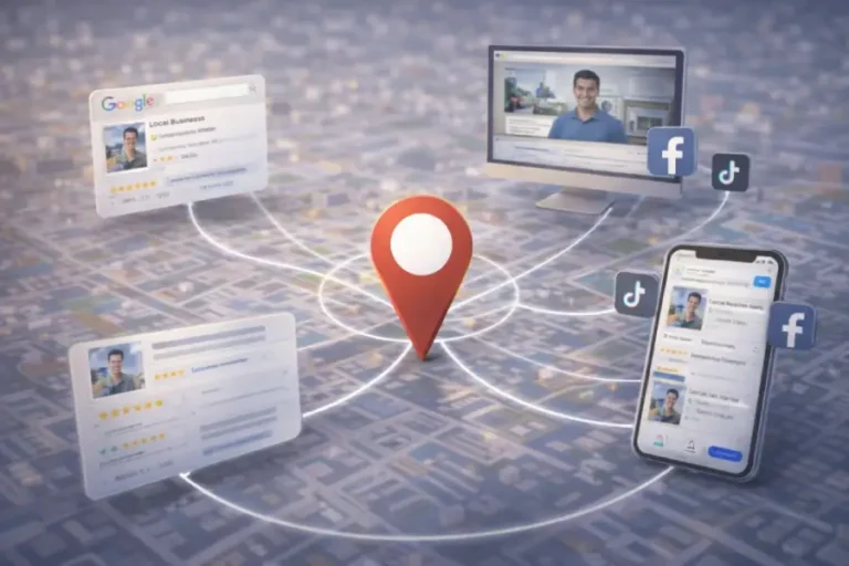 Povezano prisustvo lokalne firme na Google-u, sajtu, društvenim mrežama i lokalnim adresarima Razlog: