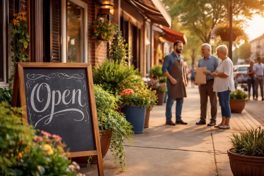 Lokalna radnja u kraju pred kojom ljudi razgovaraju i donose odluku kome da ukažu poverenje